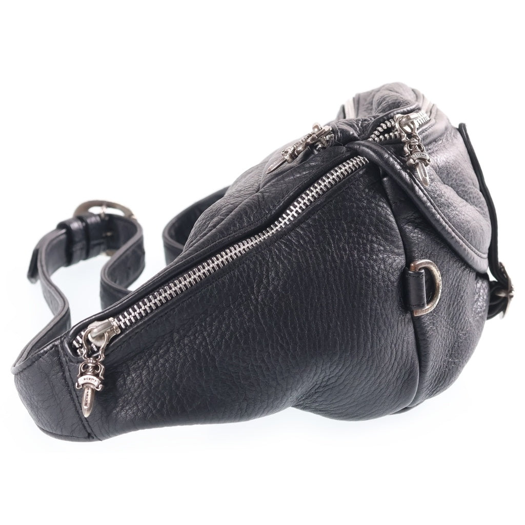 CHROME HEARTS(クロムハーツ) #1 SNAT PACK スナットパック ダガージップ ガンスリンガーベルト レザーウエストバッグ ブラック