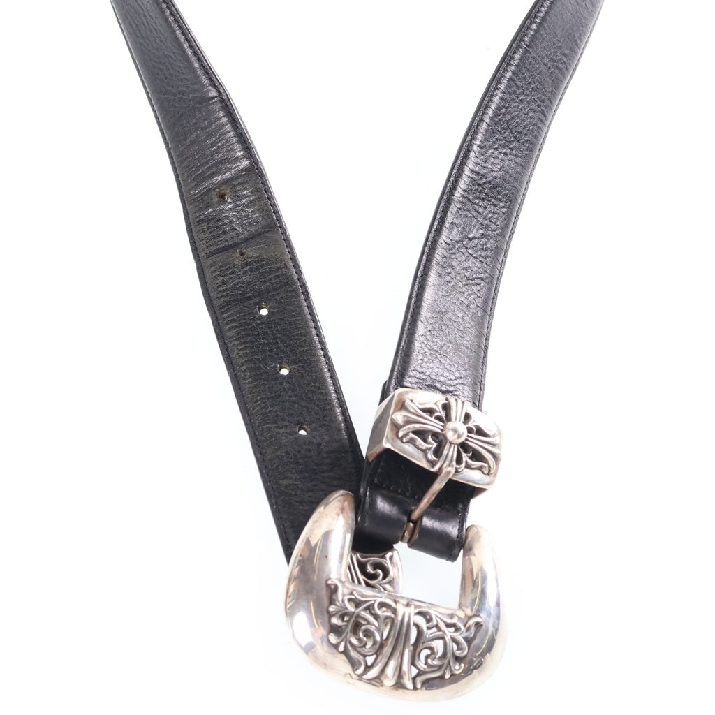 CHROME HEARTS(クロムハーツ) BLT CLASSIC 3PC クラシック3PC レザーベルト ブラック/シルバー