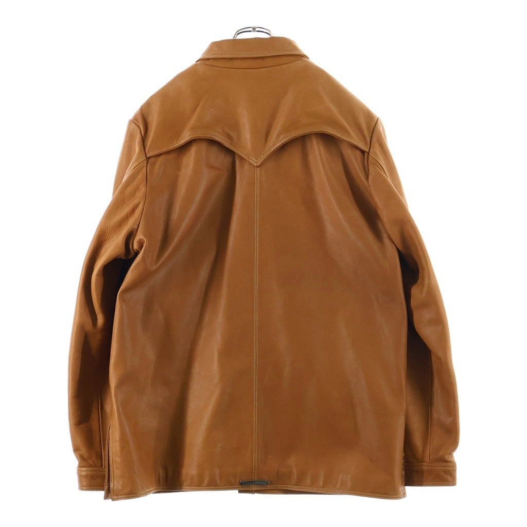 CHROME HEARTS(クロムハーツ) HUNTING JACKET クロウボタン ハンティングレザージャケット ブラウン