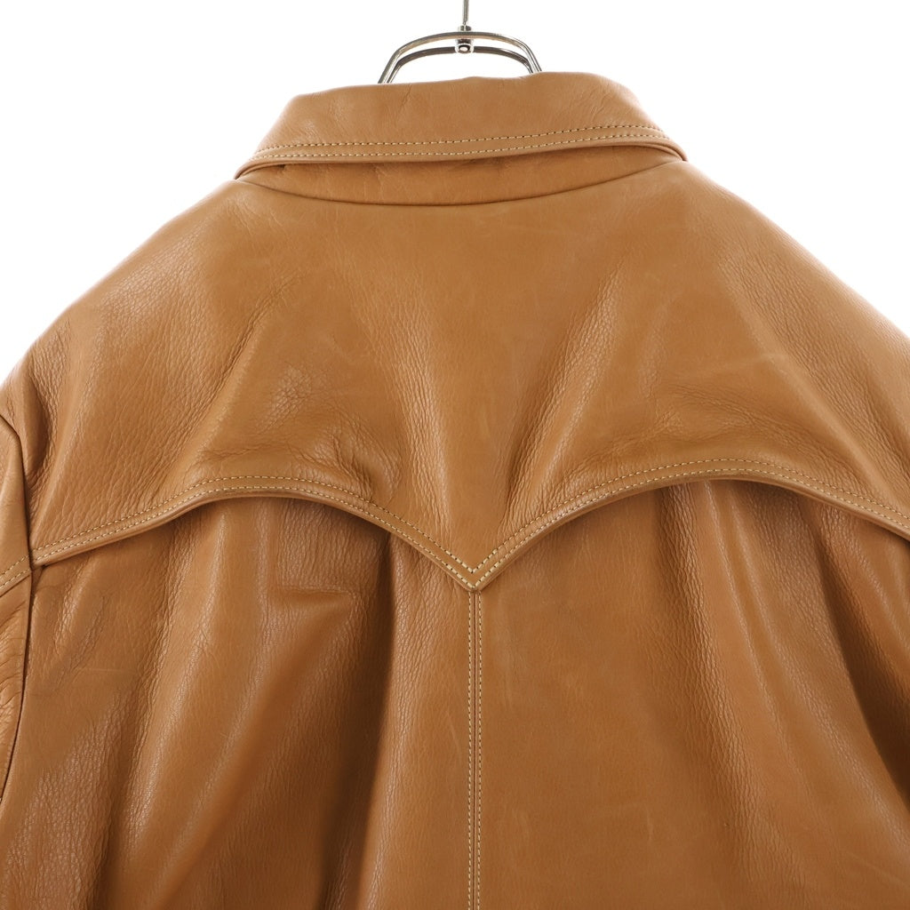 CHROME HEARTS(クロムハーツ) HUNTING JACKET クロウボタン ハンティングレザージャケット ブラウン