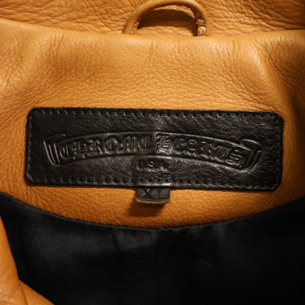 CHROME HEARTS(クロムハーツ) HUNTING JACKET クロウボタン ハンティングレザージャケット ブラウン