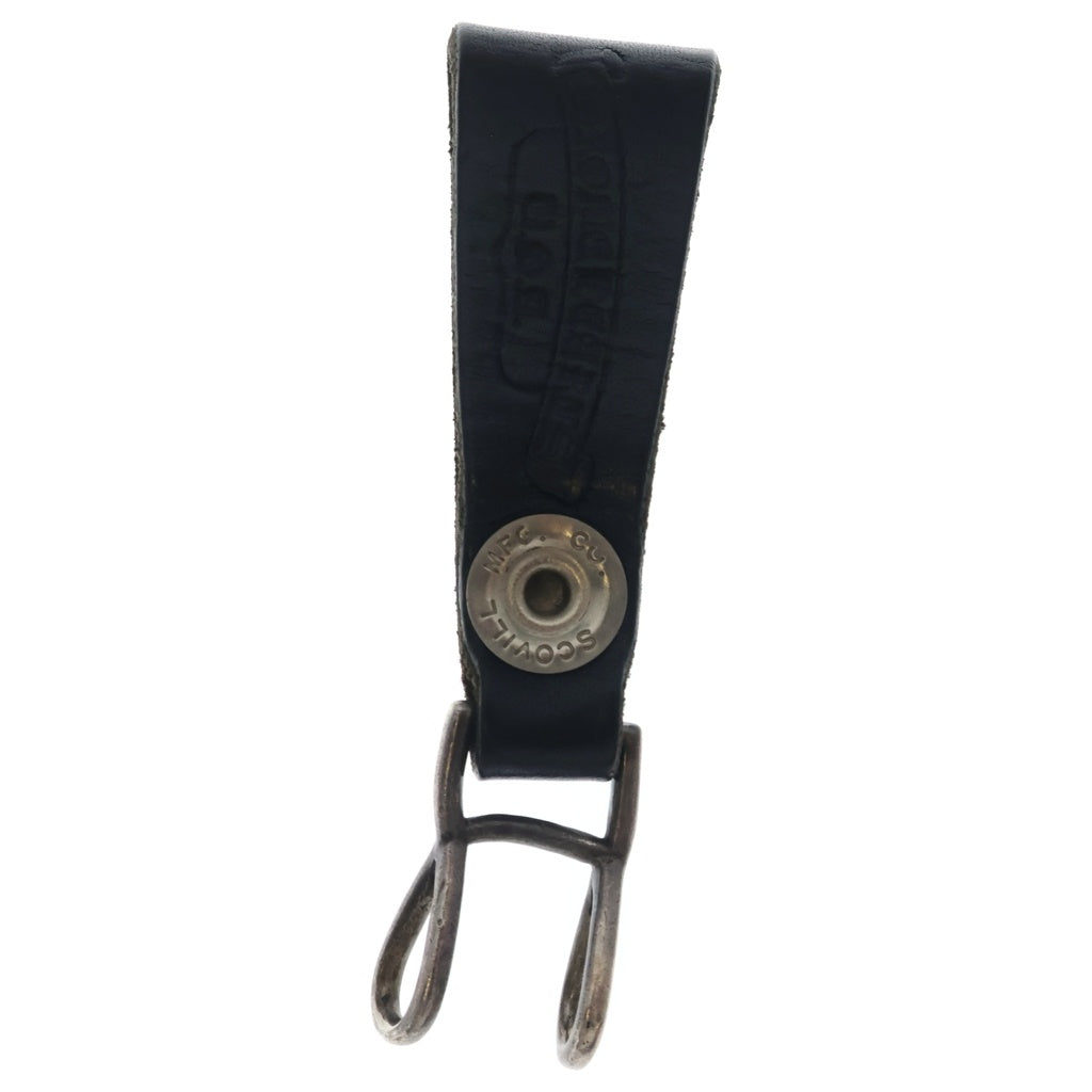 CHROME HEARTS(クロムハーツ) BELT LOOP ハートボタンレザーベルトループ シルバー/ブラック