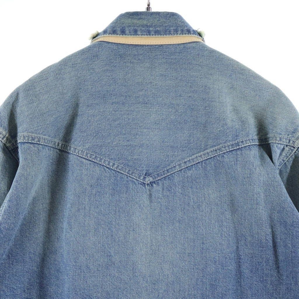 Sacai(サカイ) 17AW Denim Embellished Shirt デザイン デニム 長袖 シャツ インディゴ 17-01405M