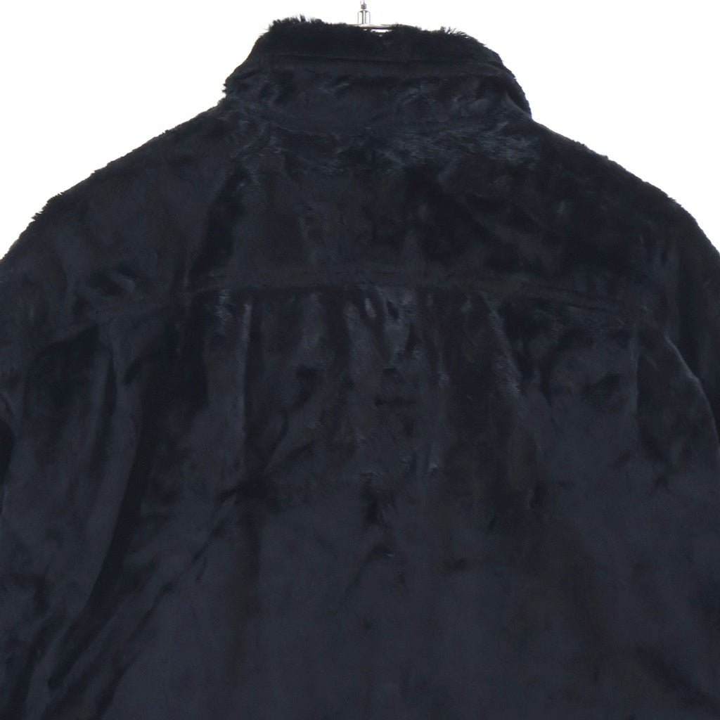 SUPREME(シュプリーム) 26SS Faux Fur Zip Up Shirt フェイクファー ジップアップシャツ ブラック