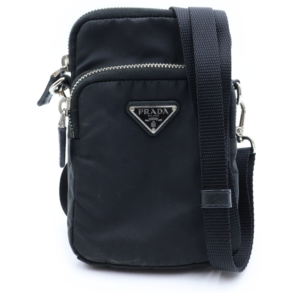PRADA(プラダ) Re-Nylon ショルダーポーチ スマートフォンケース ブラック 2ZT024 レディース