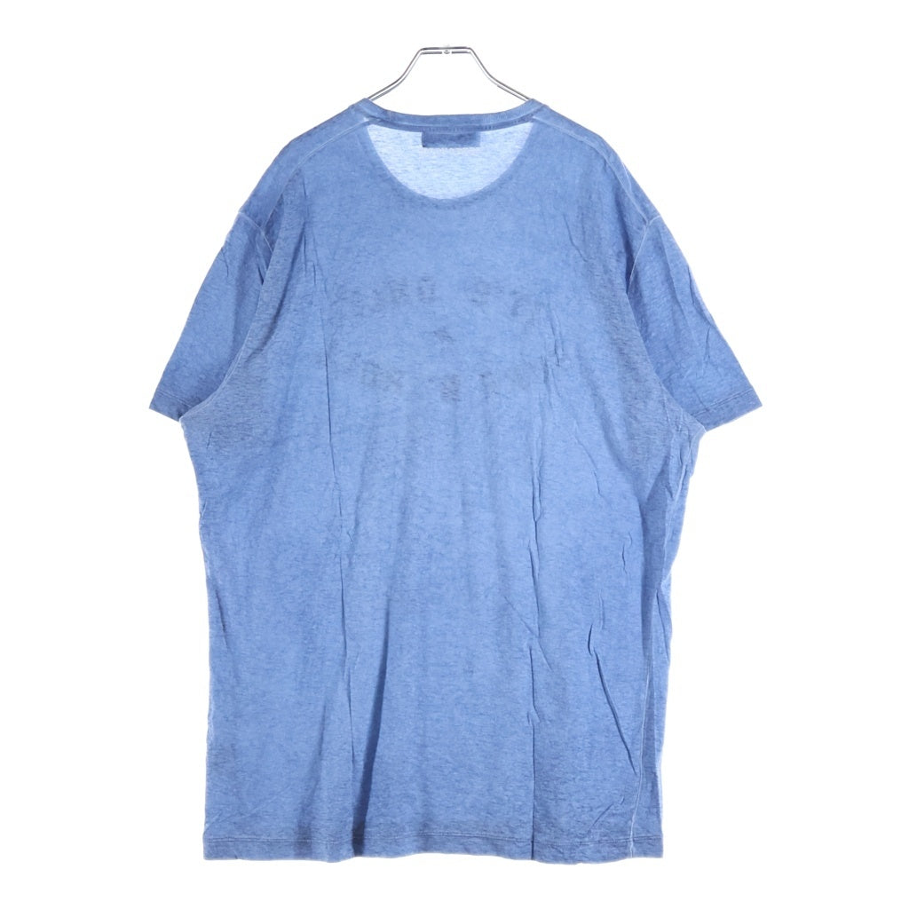 DSQUARED2(ディースクエアード) IT'S ONLY SURF N' ROLL PRINT TEE フロントプリント半袖Tシャツ カットソー ブルー S71GD0328