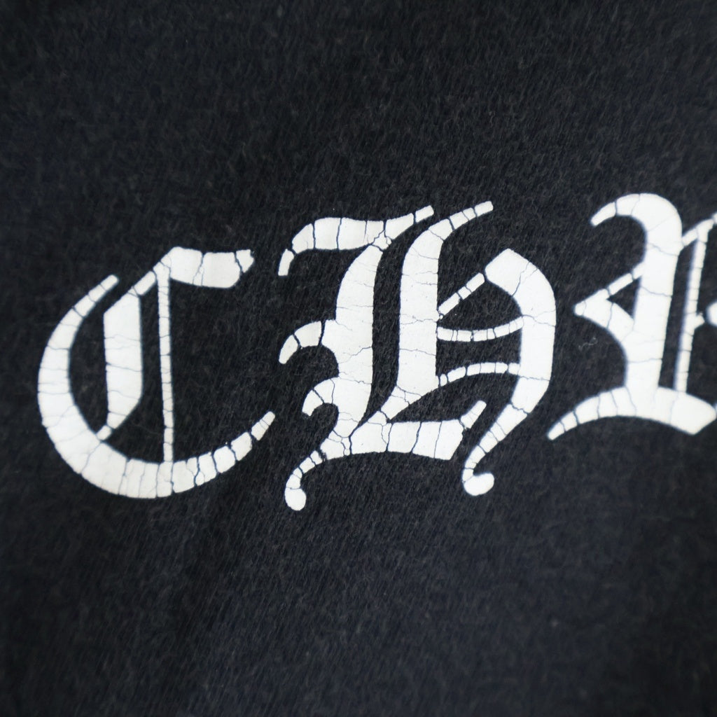 CHROME HEARTS(クロムハーツ) バックアーチロゴ 両面プリント Chクロス コットン 半袖Tシャツ カットソー ブラック