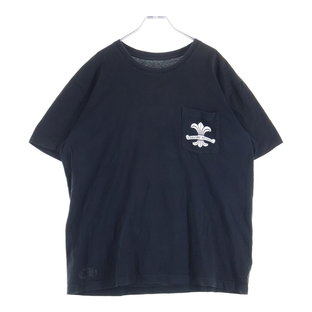 CHROME HEARTS(クロムハーツ) CH S/S 2 バックCHフレアプリント ポケット 半袖Tシャツ カットソー ブラック