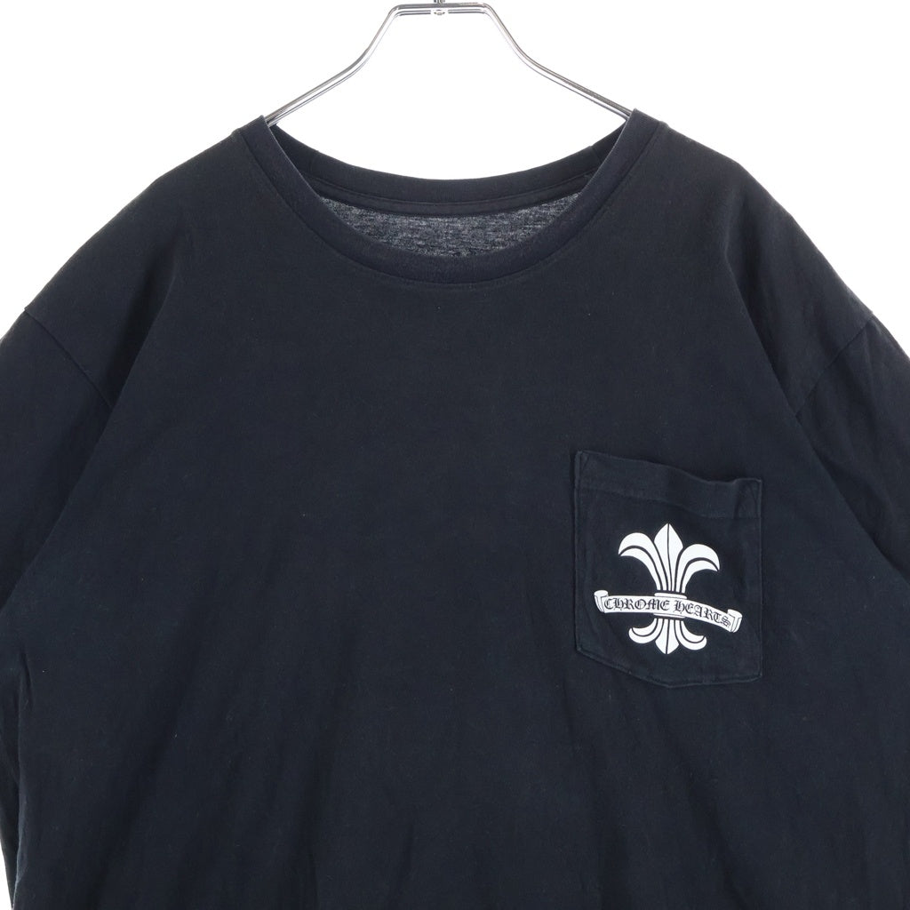 CHROME HEARTS(クロムハーツ) CH S/S 2 バックCHフレアプリント ポケット 半袖Tシャツ カットソー ブラック