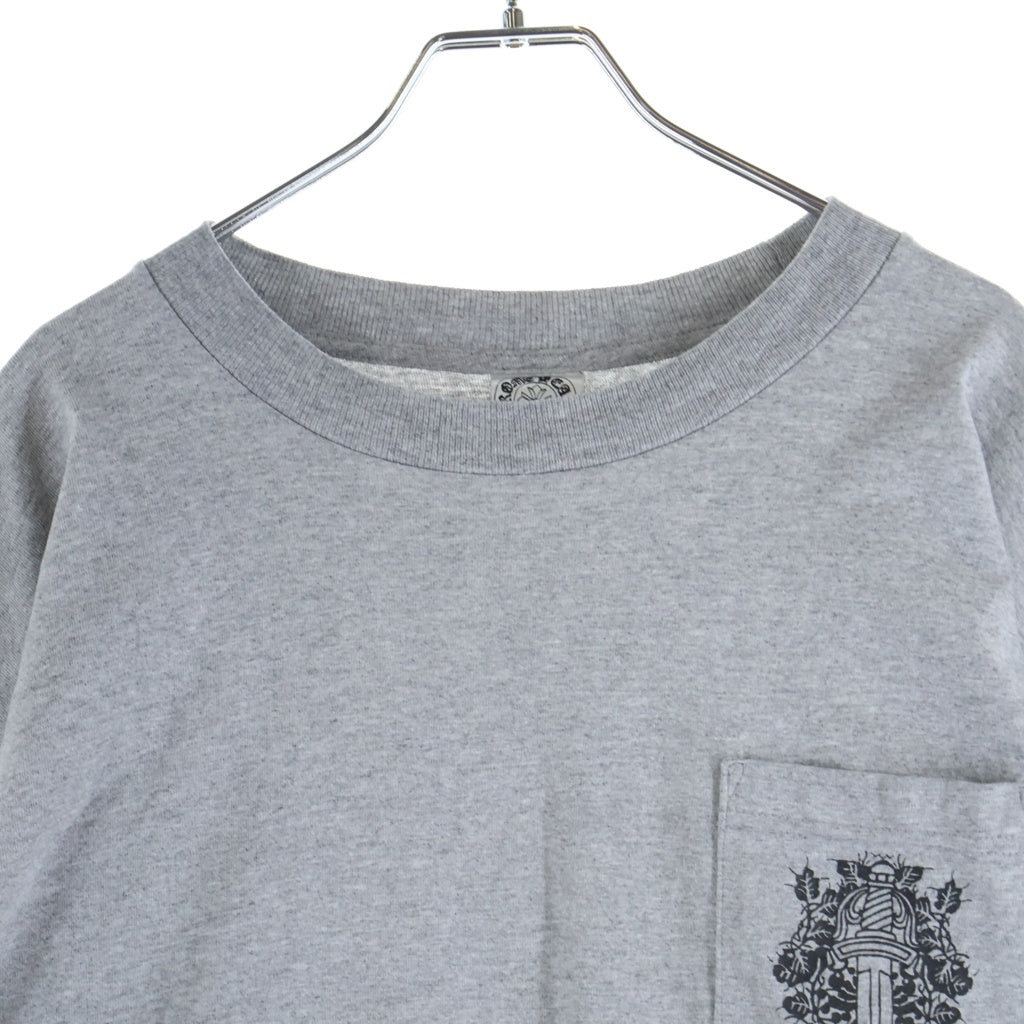 CHROME HEARTS(クロムハーツ) OLD DAGGER CH ダガー クルーネック カットソー 長袖Tシャツ グレー