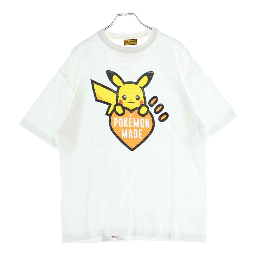 HUMAN MADE(ヒューマンメイド) 25AW ×POKEMON MADE GRAPHIC T-SHIRT 渋谷パルコ限定 ポケモン グラフィックプリント クルーネック半袖Tシャツ カットソー ホワイト