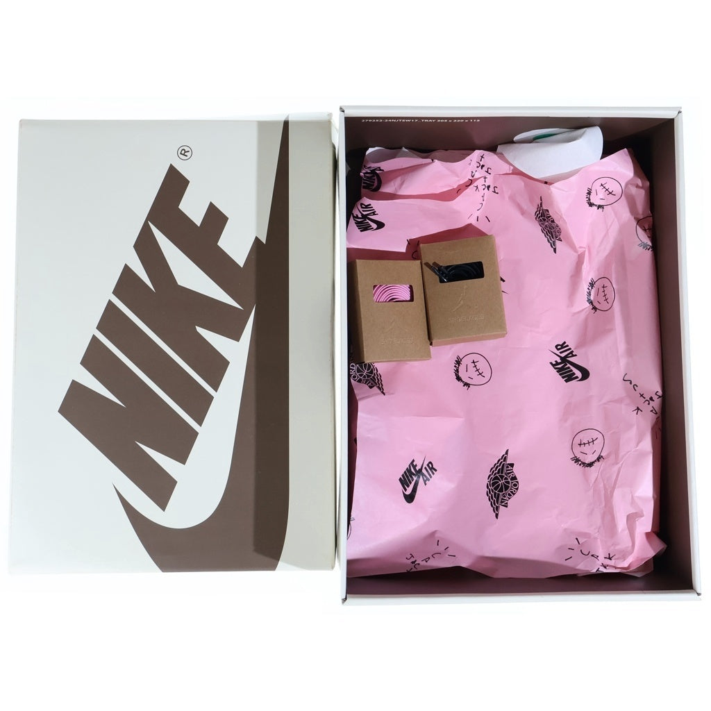 NIKE(ナイキ) ×TRAVIS SCOTT AIR JORDAN 1 LOW OG REVERSE OLIVE トラヴィススコット エアジョーダン1 リバース オリーブ ローカットスニーカー ホワイト/カーキ US9/27cm DM7866-200