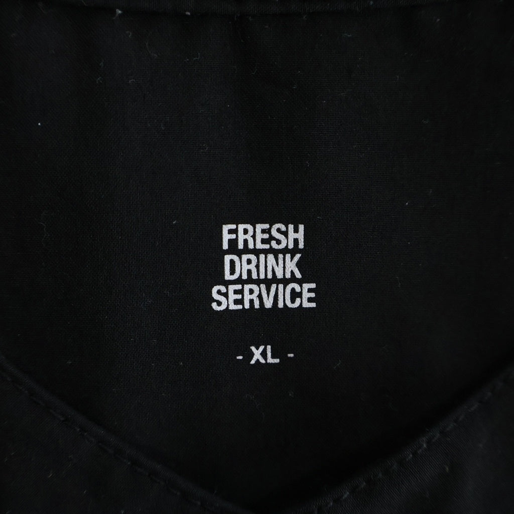 FreshService(フレッシュサービス) SERVICE WORK BAND COLLAR SHIRT バンドカラー 長袖 シャツ ブラック FDS252-50114