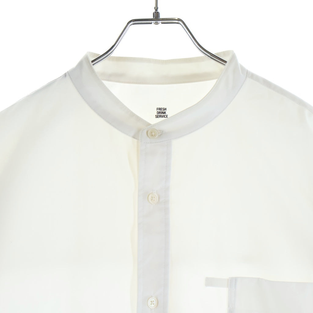 FreshService(フレッシュサービス) SERVICE WORK BAND COLLAR SHIRT バンドカラー 長袖 シャツ ホワイト FDS252-50114
