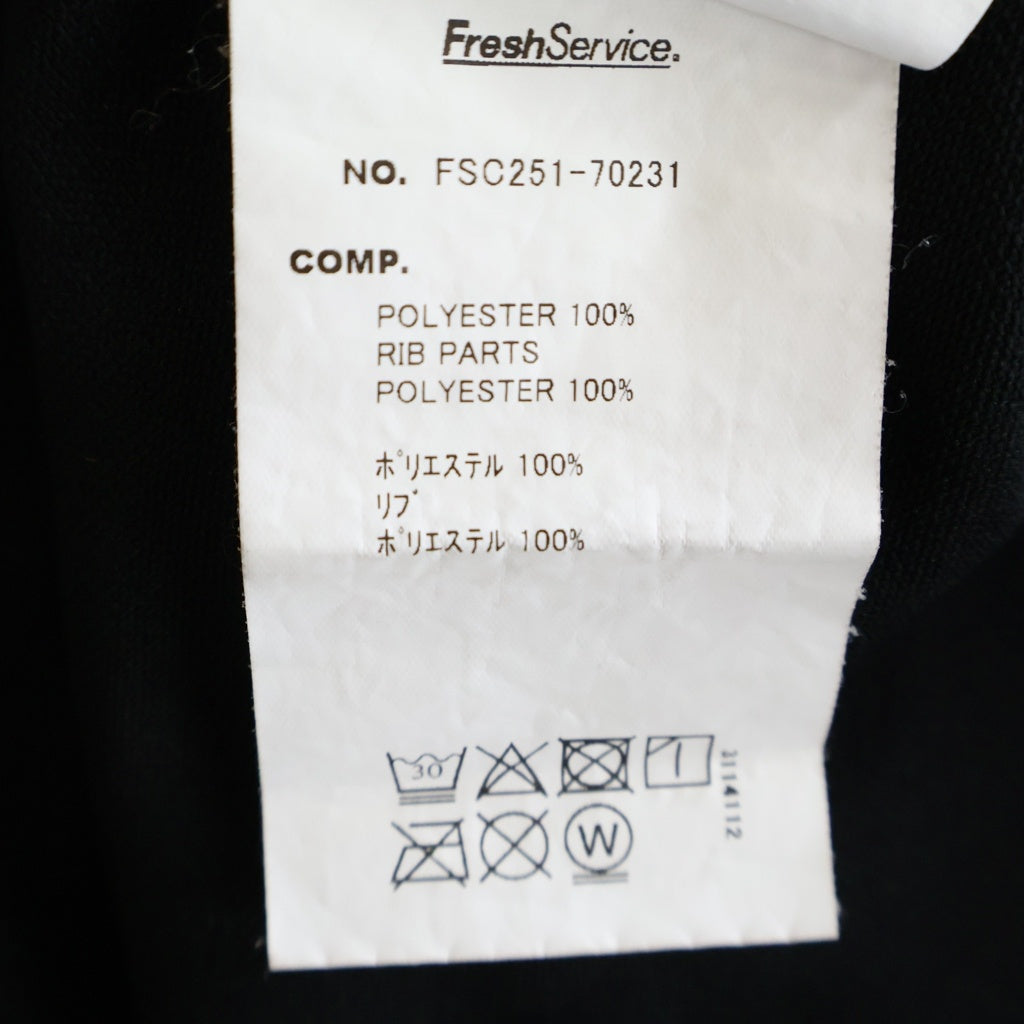 FreshService(フレッシュサービス) DRY PIQUE JERSEY L/S POLO 鹿の子 ロングスリーブ 長袖 ポロシャツ ブラック FSC251-70231