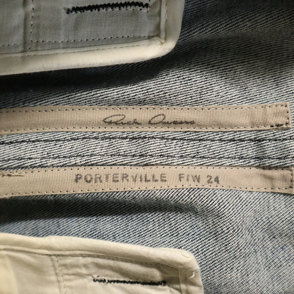 Rick Owens(リックオウエンス) 24AW Cargobelas Denim pants カーゴベラ コーティング デニムパンツ ブラック RU02D6339-SCT