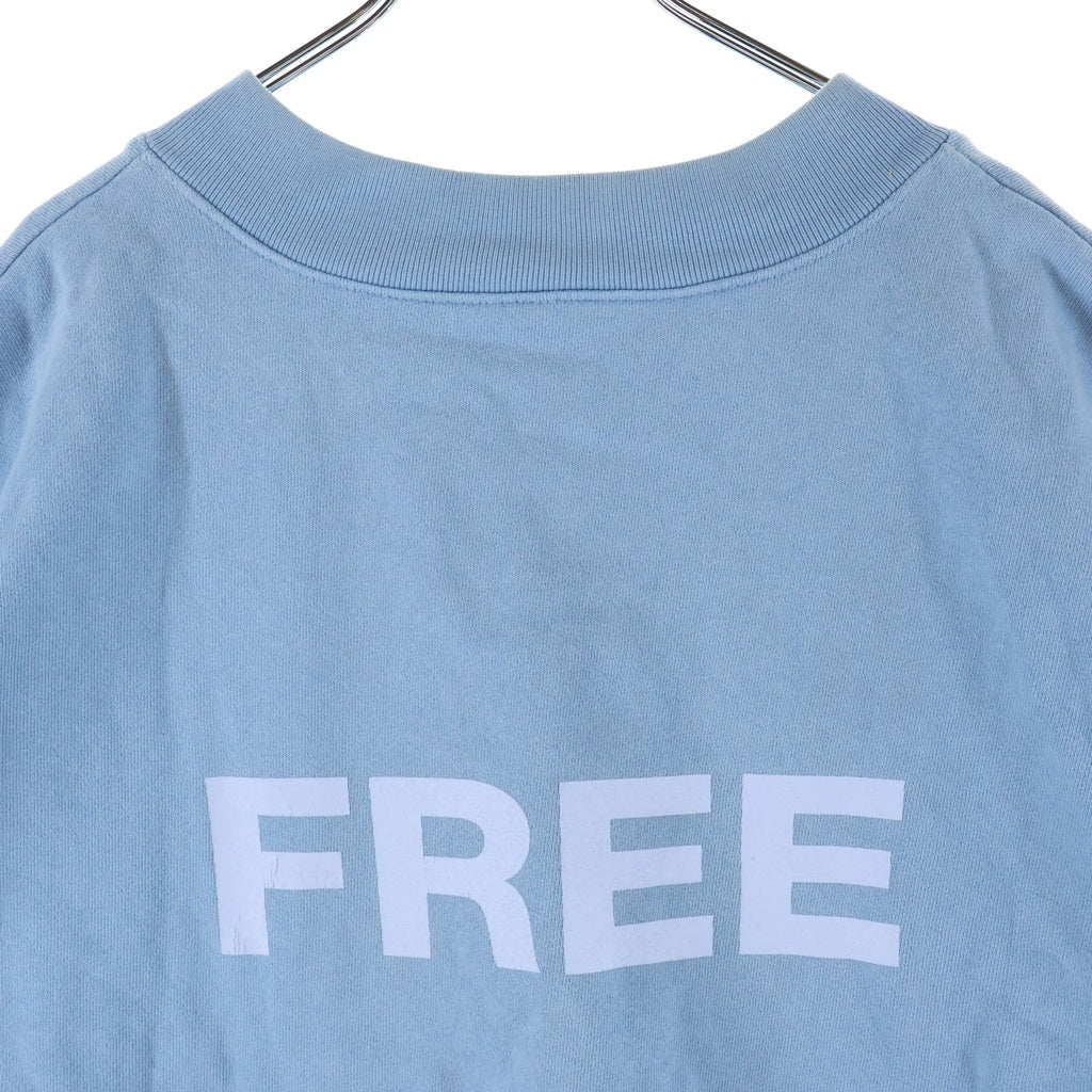 YEEZY(イージー) ×Dreke FREE HOOVER フリーフーバー ロゴ プリント 半袖 Tシャツ カットソー ブルー