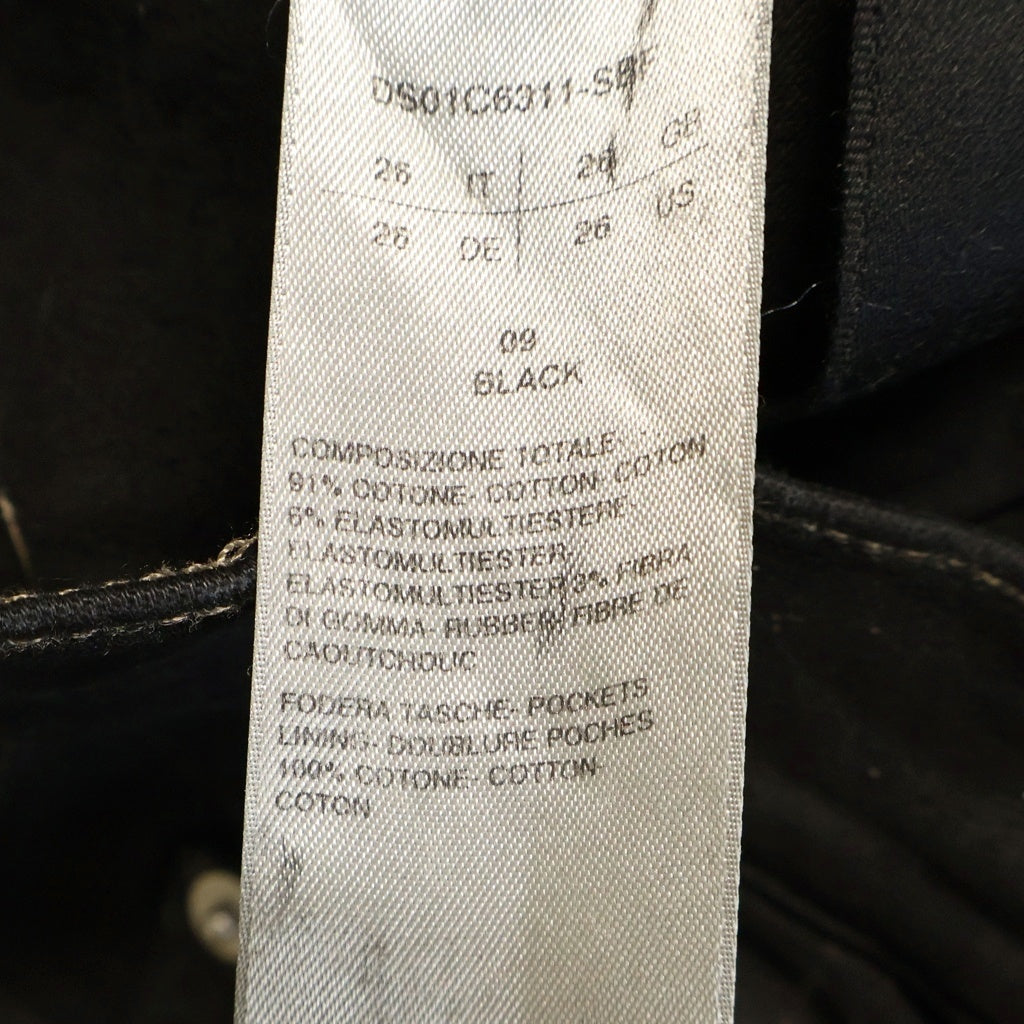 Rick Owens DRKSHDW(リックオウエンス ダークシャドウ) BOLAN BOOTCUT ボランブーツカット コーティング パンツ ブラック レディース DS01C6311-SBF