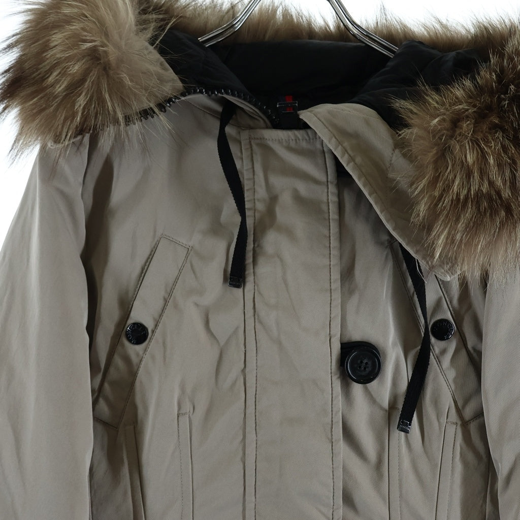 MONCLER(モンクレール) AREDHEL アーデル FOX ファー ダウン コート ベージュ C20934986825 57136 レディース