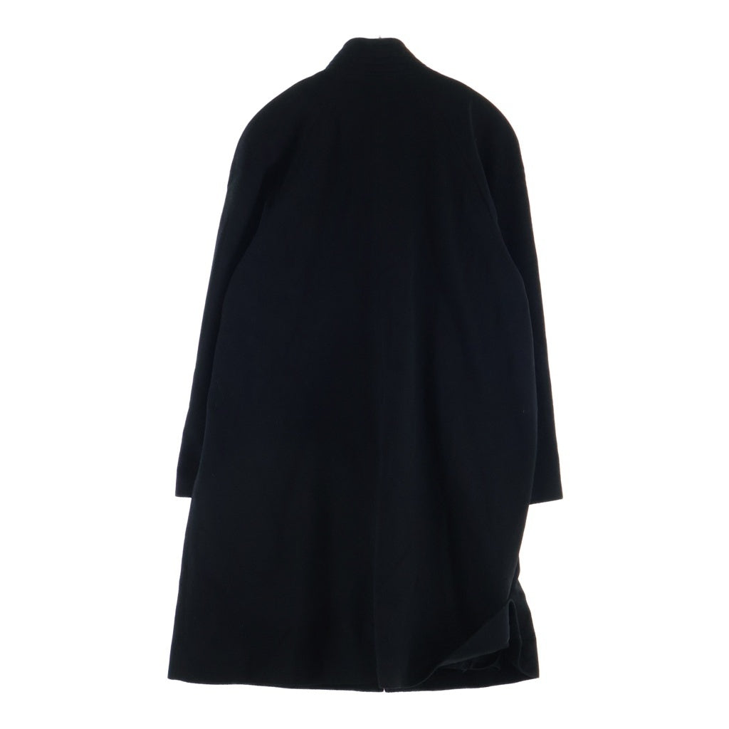 BALMAIN(バルマン) ファーパイピング カシミヤ ロングコート ブラック J-GF-0103