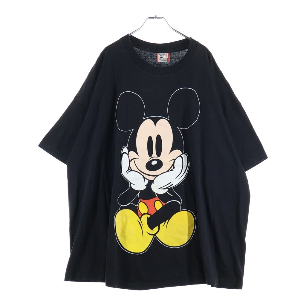 VINTAGE(ヴィンテージ) 90s MICKEY MOUSE PRINT TEE ミッキーマウス フロントプリント半袖Tシャツ ブラック