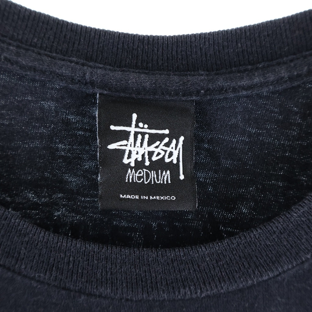 STUSSY(ステューシー) ×A Bathing Ape Sharkman Tee ×アベイジングエイプ シャークマン プリント半袖Tシャツ ブラック