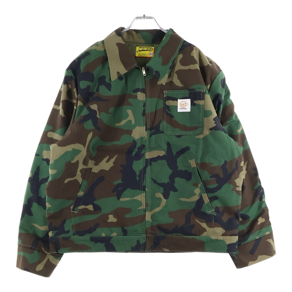 NO BRAND(ノーブランド) NOT FOR SALE ノットフォーセール 9バックポケット ジップアップ カモ ジャケット カーキ