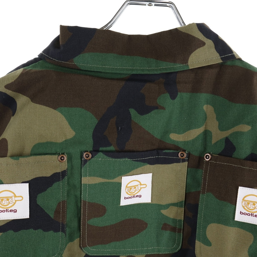 NO BRAND(ノーブランド) NOT FOR SALE ノットフォーセール 9バックポケット ジップアップ カモ ジャケット カーキ