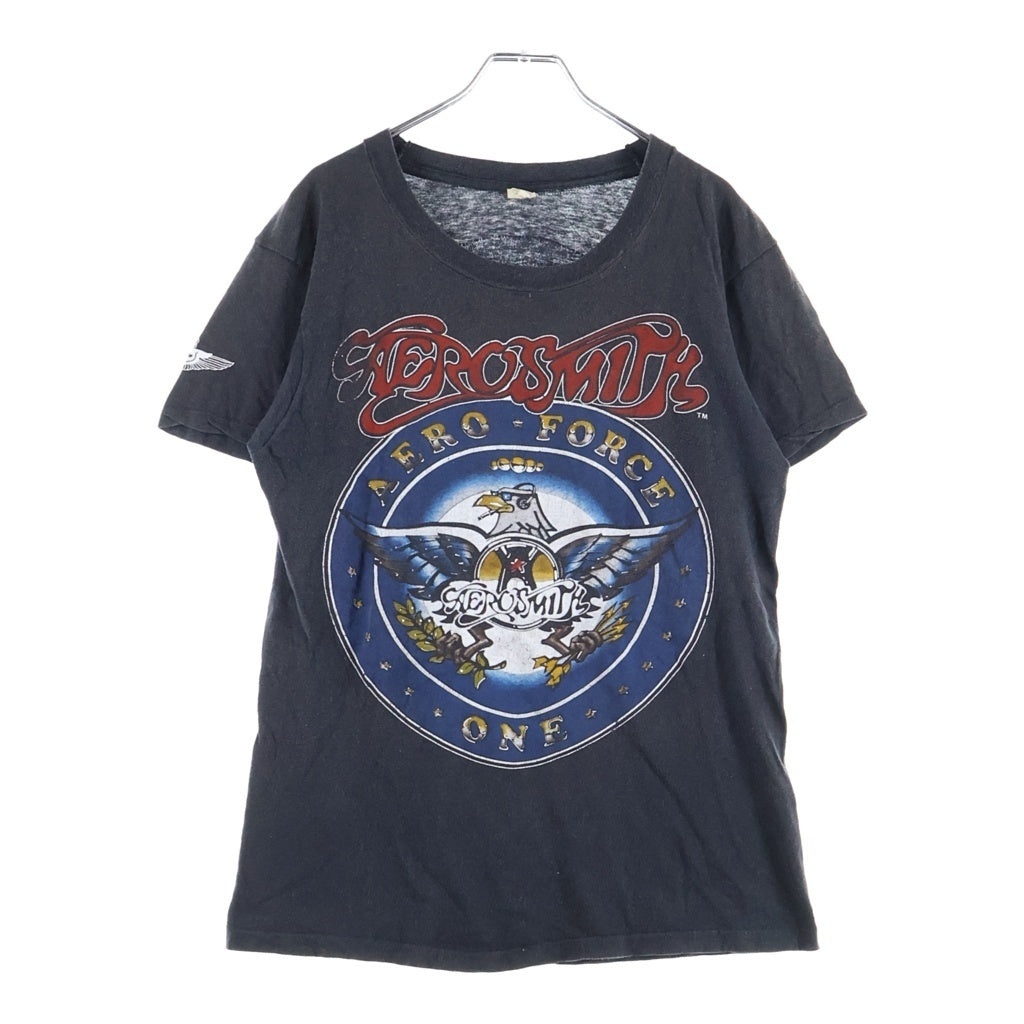 VINTAGE(ヴィンテージ) 80S AEROSMITH 1986 TOUR エアロスミス ツアー 半袖カットソー Tシャツ ブラック