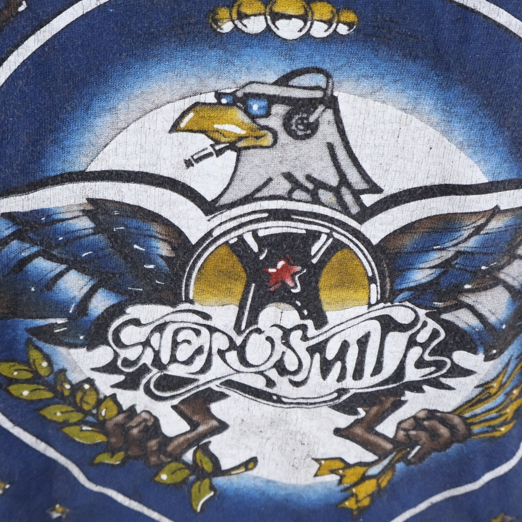 VINTAGE(ヴィンテージ) 80S AEROSMITH 1986 TOUR エアロスミス ツアー 半袖カットソー Tシャツ ブラック