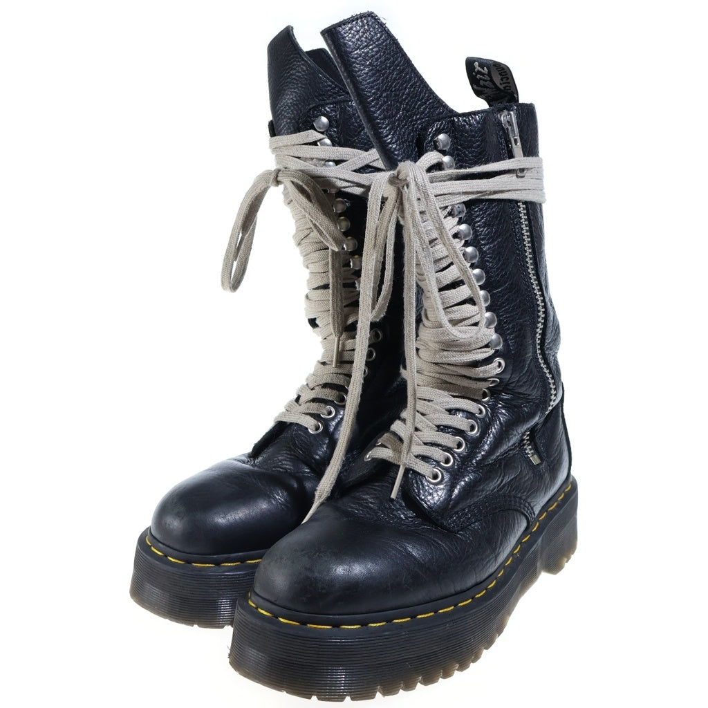 Rick Owens(リックオウエンス) ×Dr.Martens 18 HOLE BOOTS ドクターマーチン 18ホール レースアップブーツ ブラック US10.5/28.5cm 1918RO