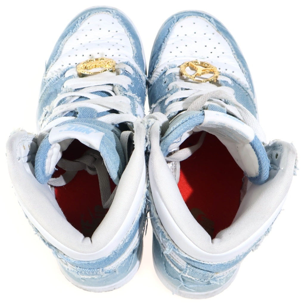 NIKE(ナイキ) WMNS AIR JORDAN1 HIGH OG DENIM エアジョーダン1 デニム ウィメンズ ハイカットスニーカー インディゴ/ホワイト US7/24cm DM9036-104 レディース
