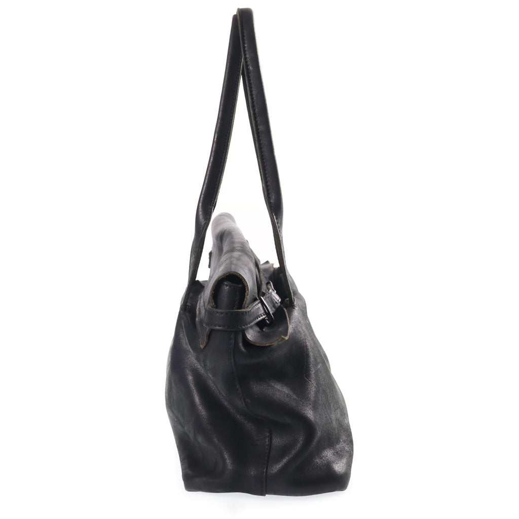 NO BRAND(ノーブランド) tagliovivo タリオヴィヴォ hook tote レザー フックトート ブラック
