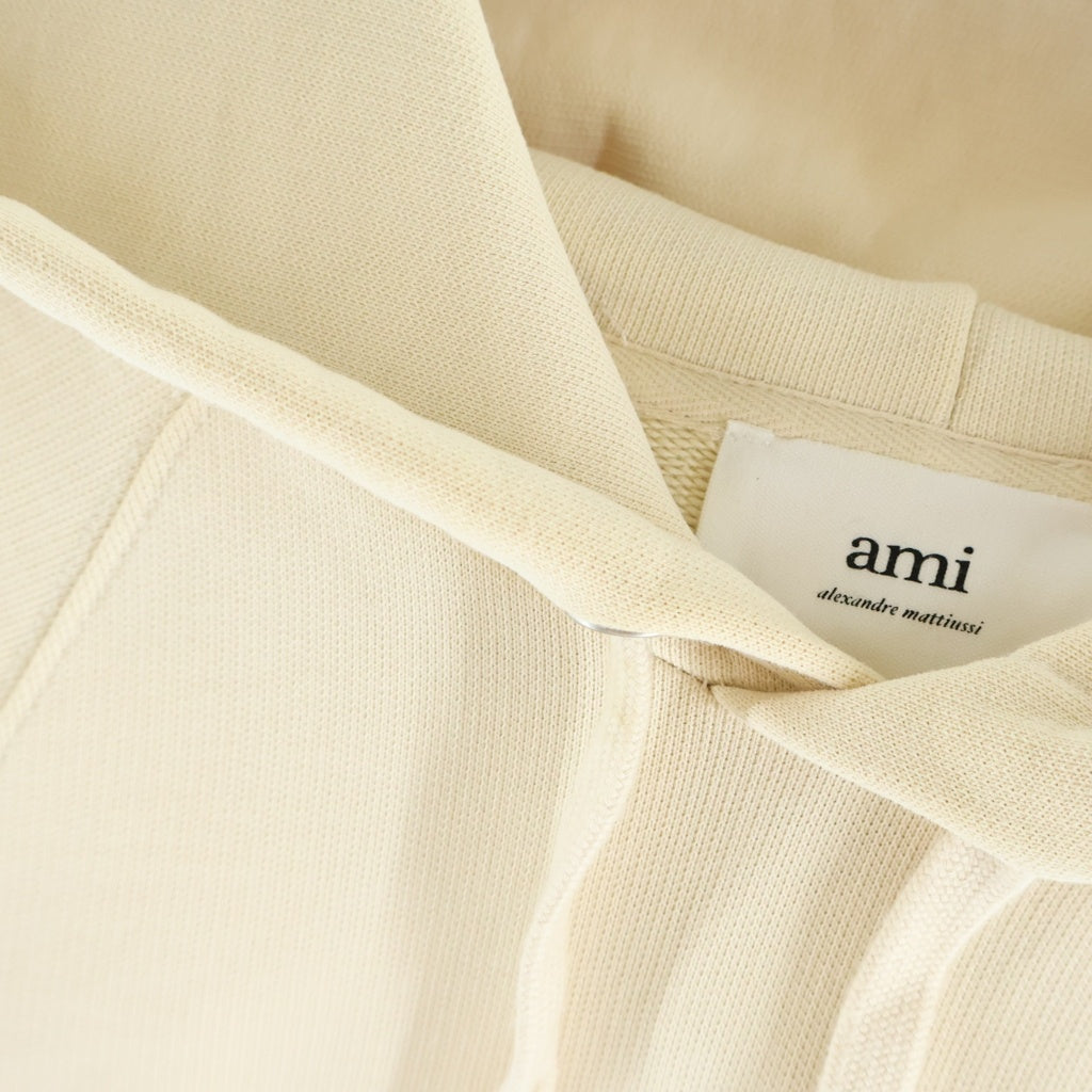 AMI Alexandre Mattiussi(アミアレクサンドルマテュッシ) AMI DE COJPY HOODIE アミデフーディー スウェットプルオーバーパーカー ベージュ USW202.747