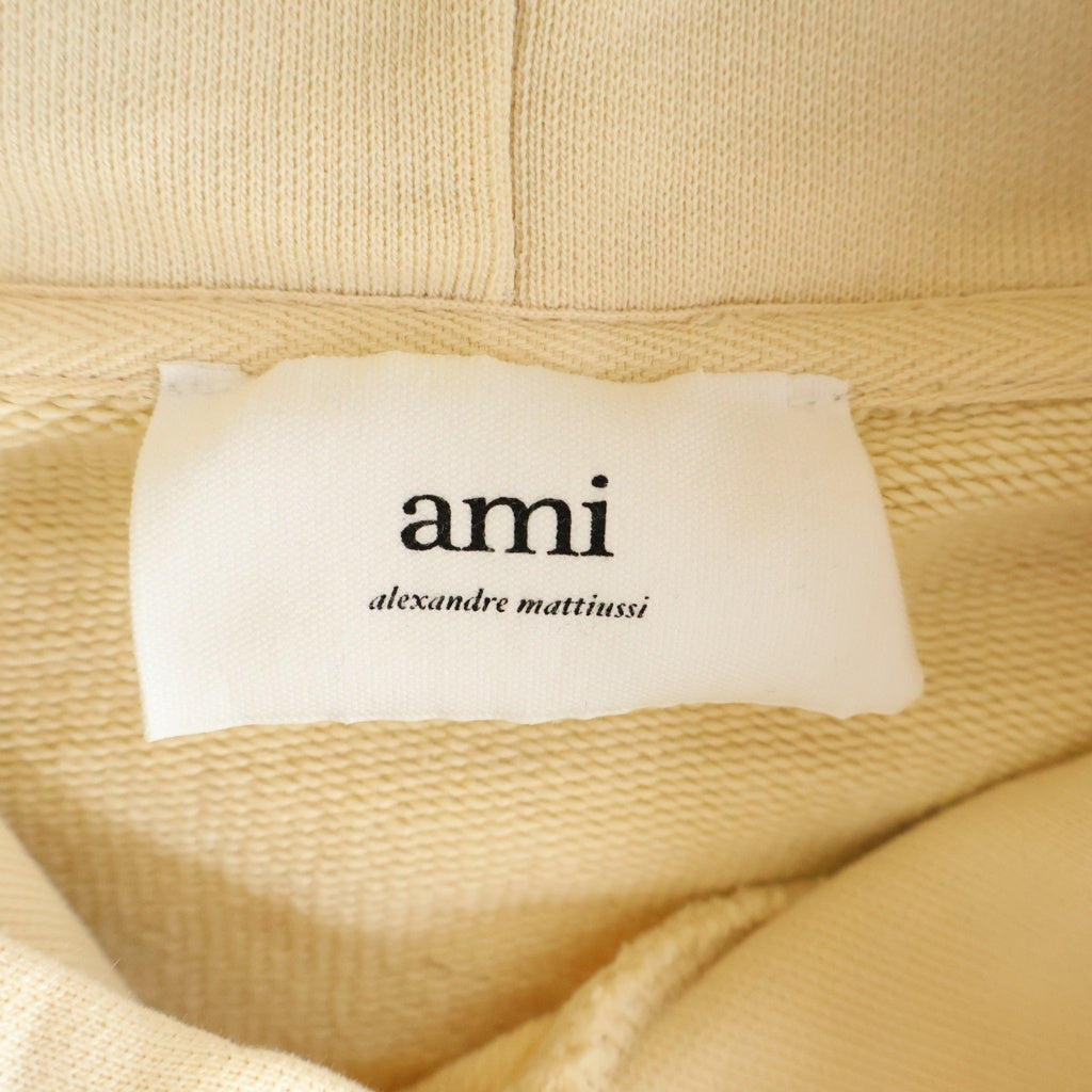 AMI Alexandre Mattiussi(アミアレクサンドルマテュッシ) AMI DE COJPY HOODIE アミデフーディー スウェットプルオーバーパーカー ベージュ USW202.747