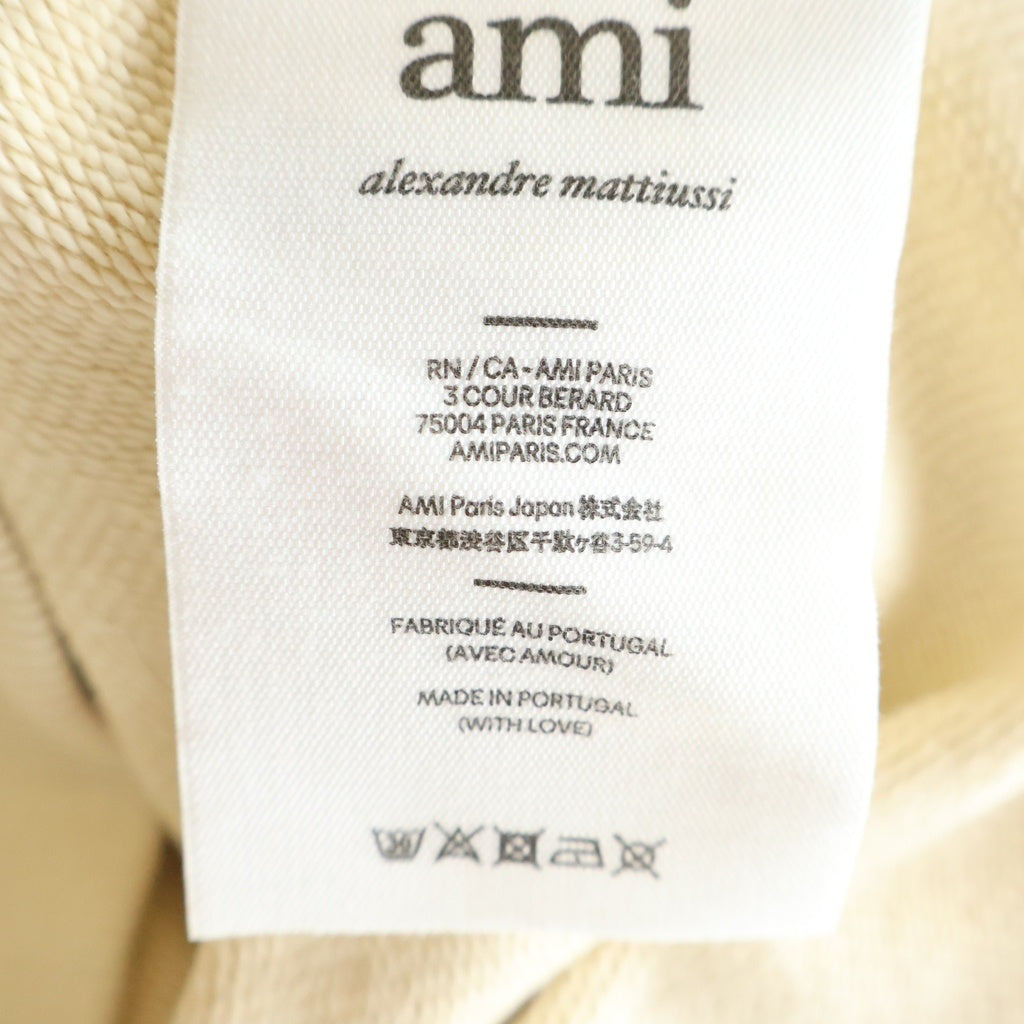 AMI Alexandre Mattiussi(アミアレクサンドルマテュッシ) AMI DE COJPY HOODIE アミデフーディー スウェットプルオーバーパーカー ベージュ USW202.747