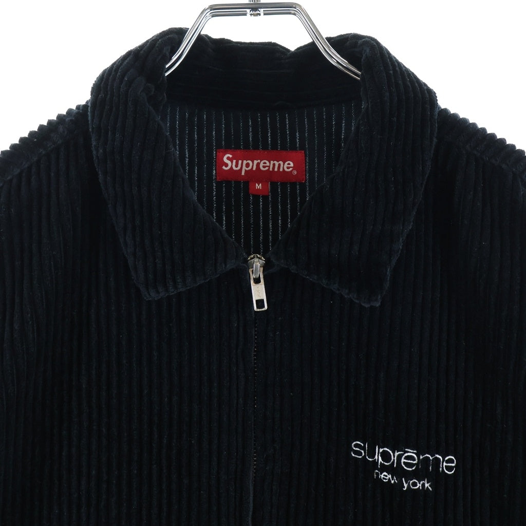 SUPREME(シュプリーム) 20SS Wide Wale Corduroy Harrington Jacket ワイド ウェル コーデュロイ ハリントン ジップアップジャケット ブラック