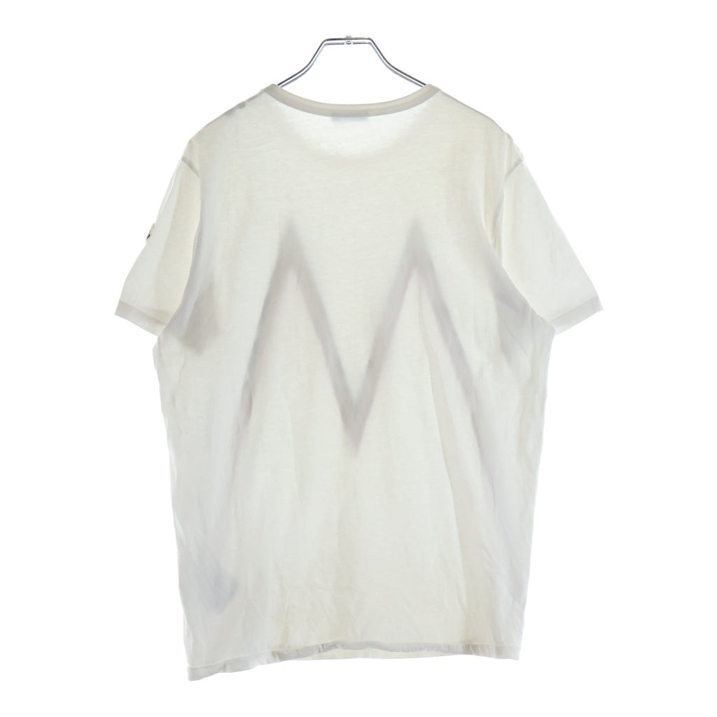 MONCLER(モンクレール) フロントMロゴ プリント半袖Tシャツ カットソー ホワイト E20918048250