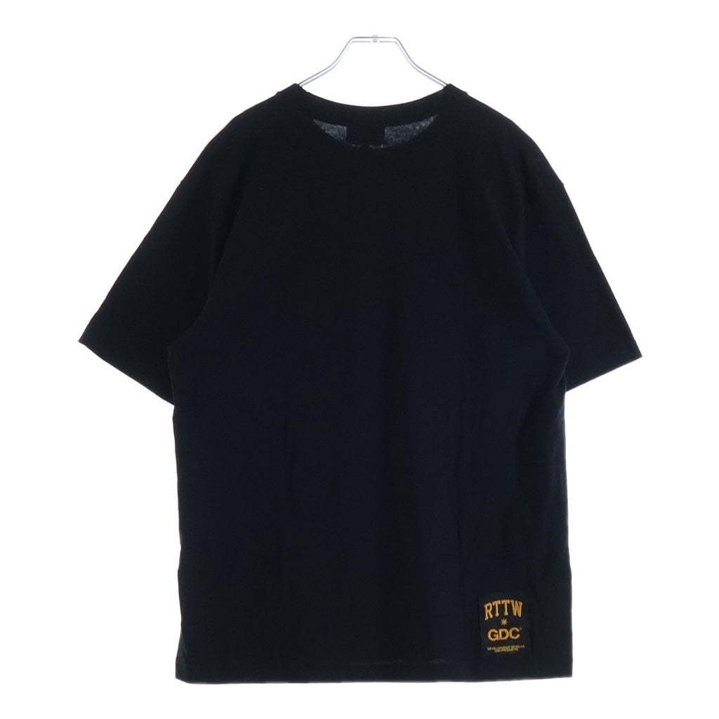 GDC(ジーディーシー) ×ROTTWEILER LOGO PRINT TEE ×ロットワイラー ロゴプリント半袖Tシャツ カットソー ブラック GD0417