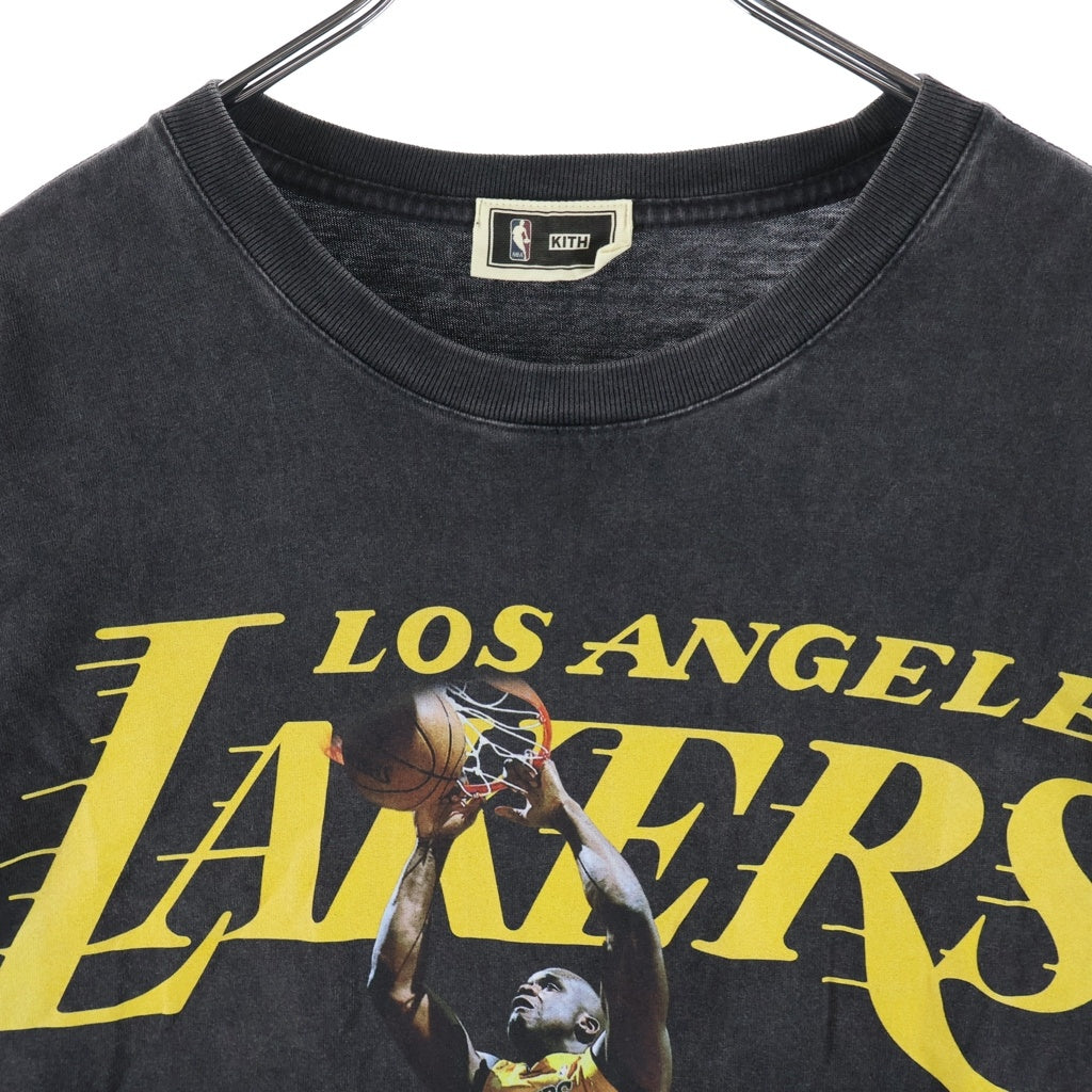 KITH(キス) ×NBA Los Angeles Lakers Shaquile O'Neal Tee ロサンゼルス レイカーズ シャキール オニール 半袖Tシャツ カットソー ブラック 26-073-060-0058-1-0