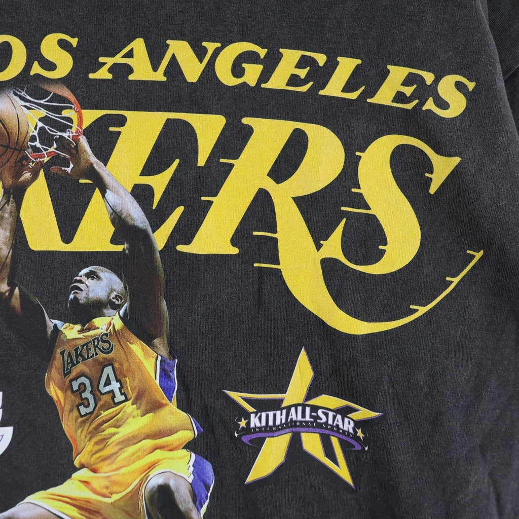 KITH(キス) ×NBA Los Angeles Lakers Shaquile O'Neal Tee ロサンゼルス レイカーズ シャキール オニール 半袖Tシャツ カットソー ブラック 26-073-060-0058-1-0