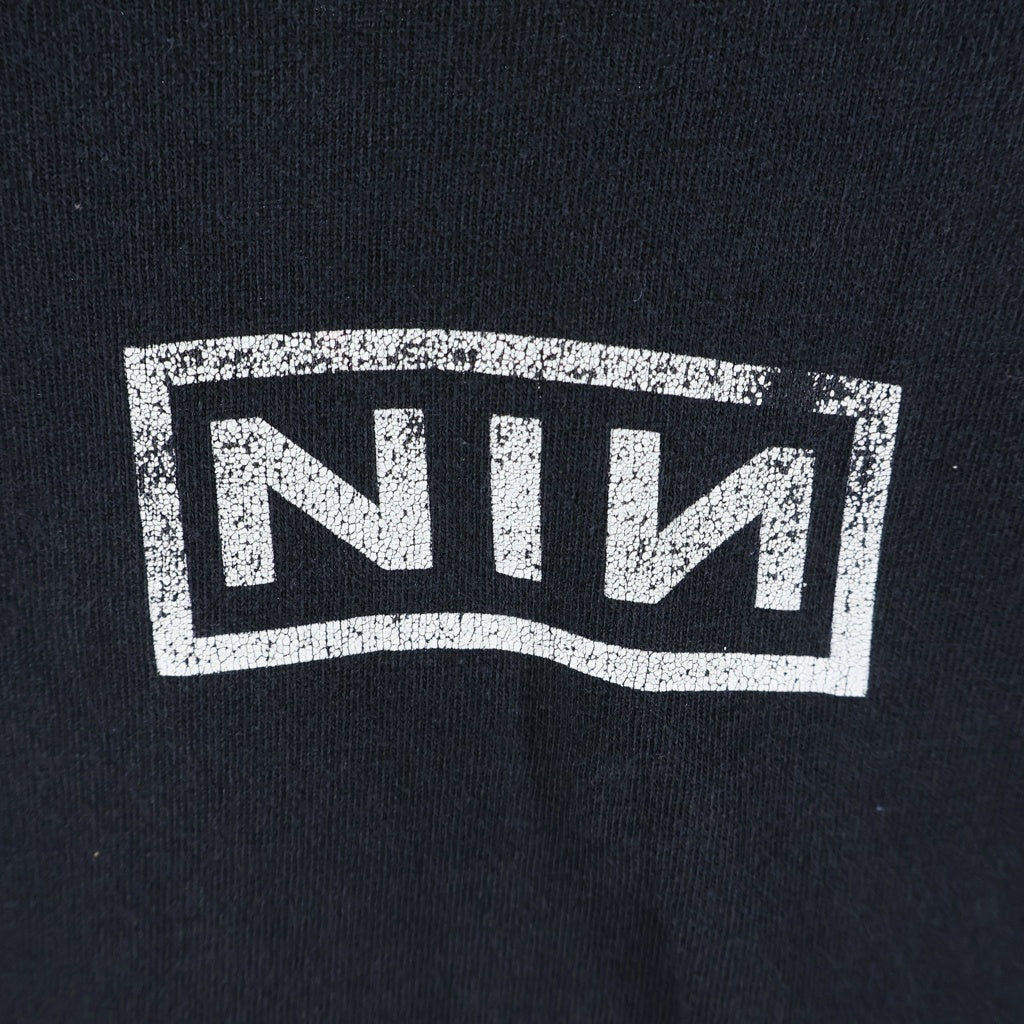 VINTAGE(ヴィンテージ) 90s NINE INCH MAILS BOX TEE ナインインチネイルズ バックロゴプリント半袖Tシャツ カットソー ブラック