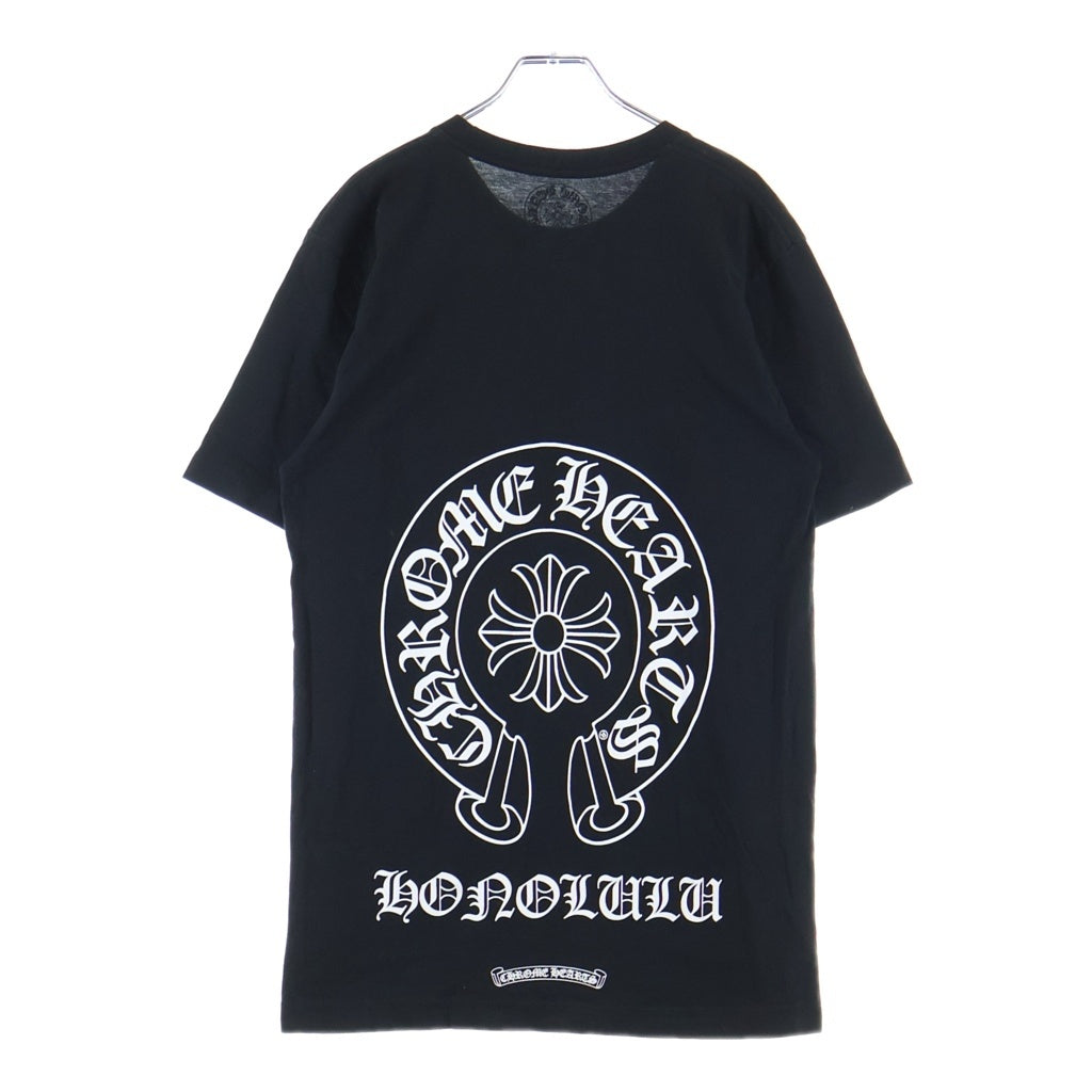 CHROME HEARTS(クロムハーツ) HONOLULU Limited Horseshoe S/S Tee ホノルル限定 ホースシュープリント クルーネック半袖Tシャツ ブラック