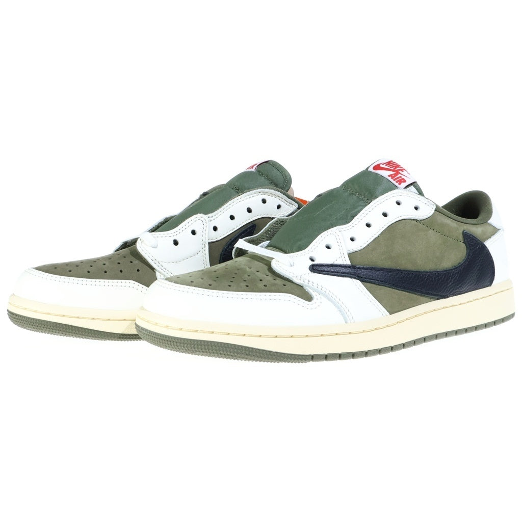 NIKE(ナイキ) ×TAVIS SCOTT AIR JORDAN1 LOW OG SP エアジョーダン1 ローカットスニーカー カーキ US10/28cm DM7866-200