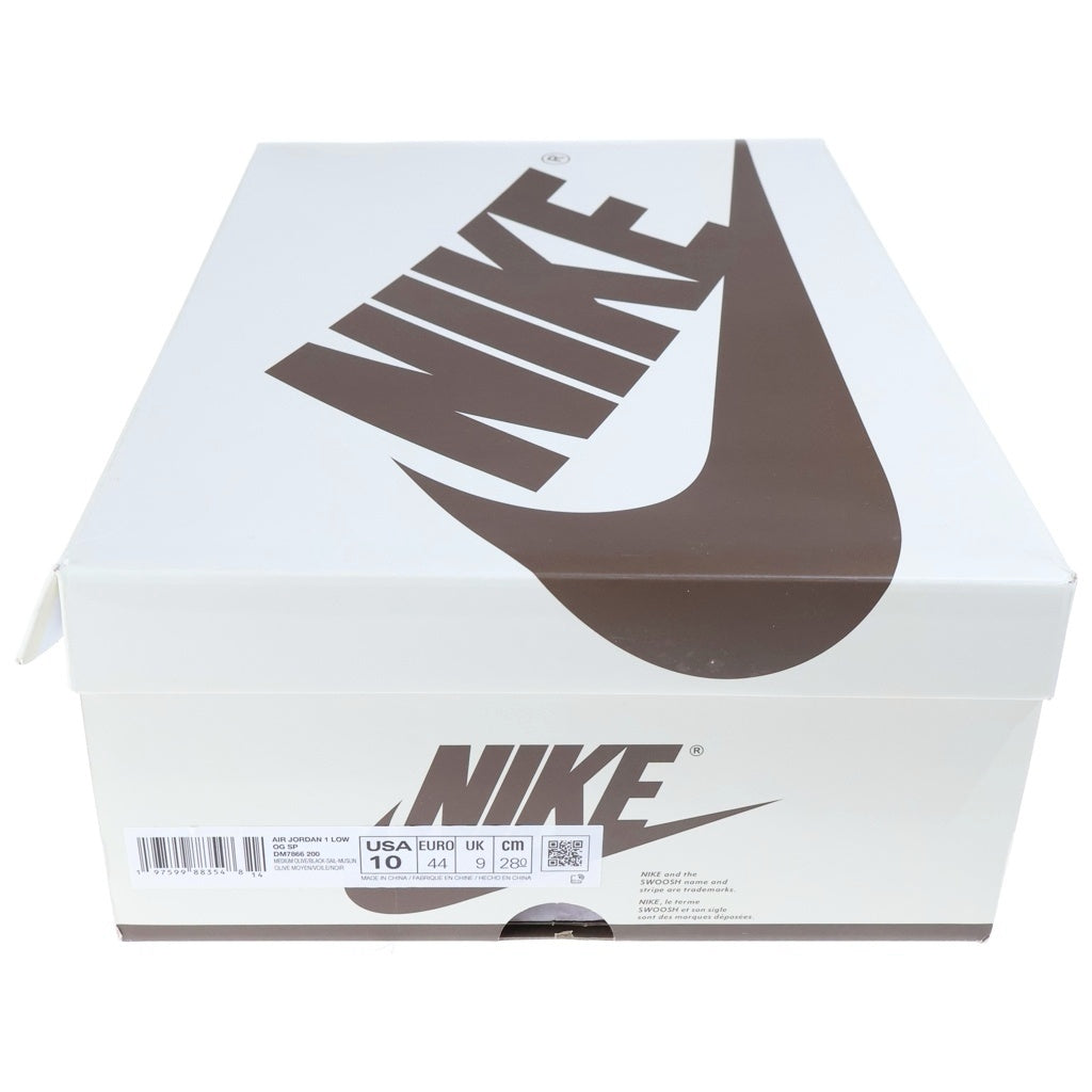 NIKE(ナイキ) ×TAVIS SCOTT AIR JORDAN1 LOW OG SP エアジョーダン1 ローカットスニーカー カーキ US10/28cm DM7866-200