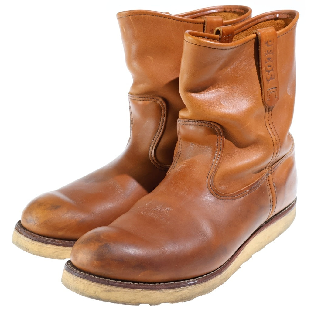 RED WING(レッド ウイング) ペコスブーツ プルオン ウエスタン レザー ハイカット ブーツ ブラウン 866