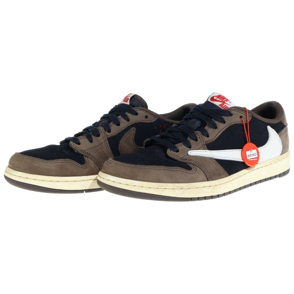 NIKE(ナイキ) ×TRAVIS SCOTT AIR JORDAN 1 LOW OG SP-T トラヴィススコット エアジョーダン ローカットスニーカー ブラウン/ブラック US9.5/27.5cm CQ4277-001