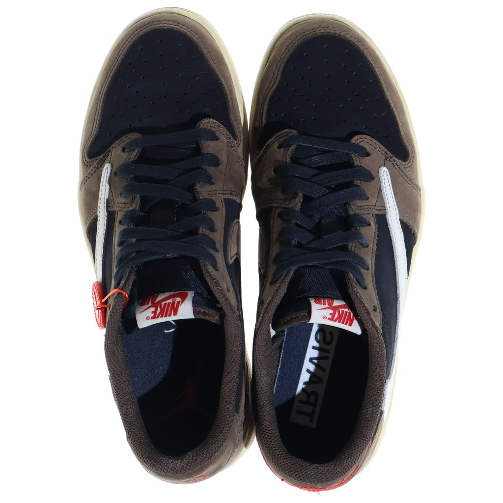 NIKE(ナイキ) ×TRAVIS SCOTT AIR JORDAN 1 LOW OG SP-T トラヴィススコット エアジョーダン ローカットスニーカー ブラウン/ブラック US9.5/27.5cm CQ4277-001