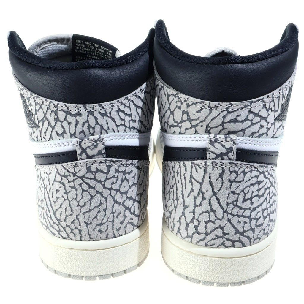 NIKE(ナイキ) AIR JORDAN 1 RETRO HIGH OG WHITE CEMENT ELEPHANT エアジョーダン1 ホワイトセメント ハイカットスニーカー ホワイト/グレー US9.5/27.5cm DZ5485-052