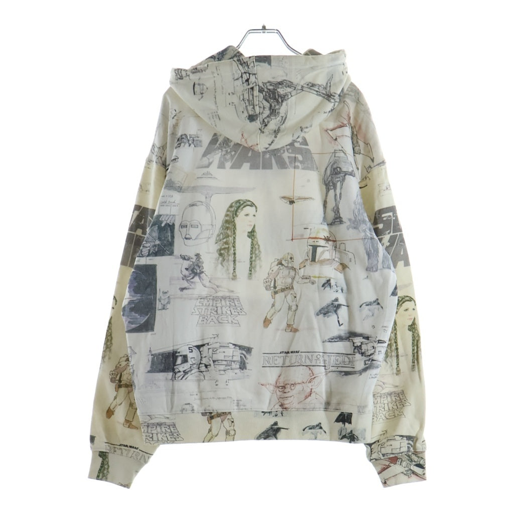 KITH(キス) 23AW ×Kith Star Wars Sketches Hoodie フーデット スウェットシャツ パーカー ホワイト